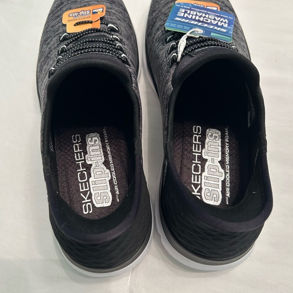 Skechers Slip Ins Black and White Athletic Shoes Size 6 New With Tags - Picture 4 of 8